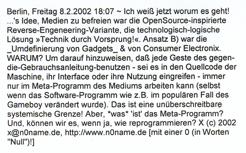 "nur im Meta-Programm"