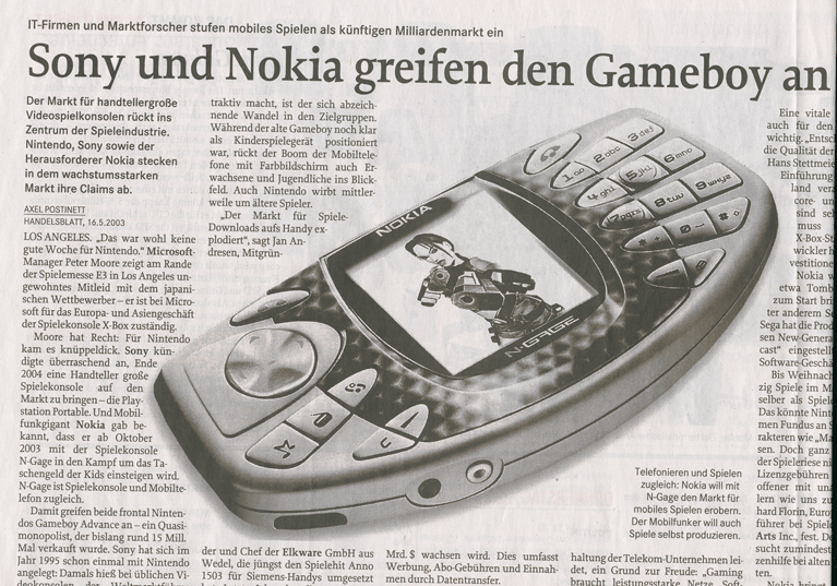"Sony und Nokia greifen den Gameboy an"